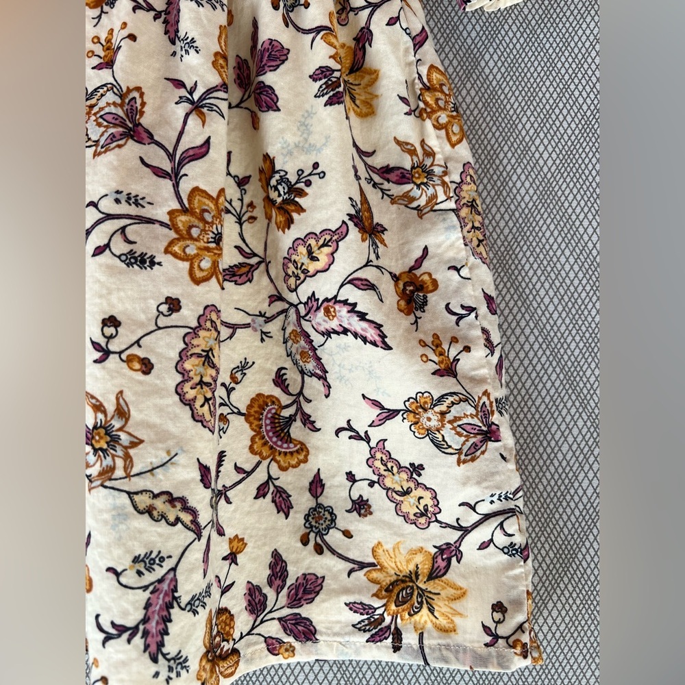 Janie and Jack - Floral cream Smocked cotton Dress - Size 5 - Picture 5 of 8